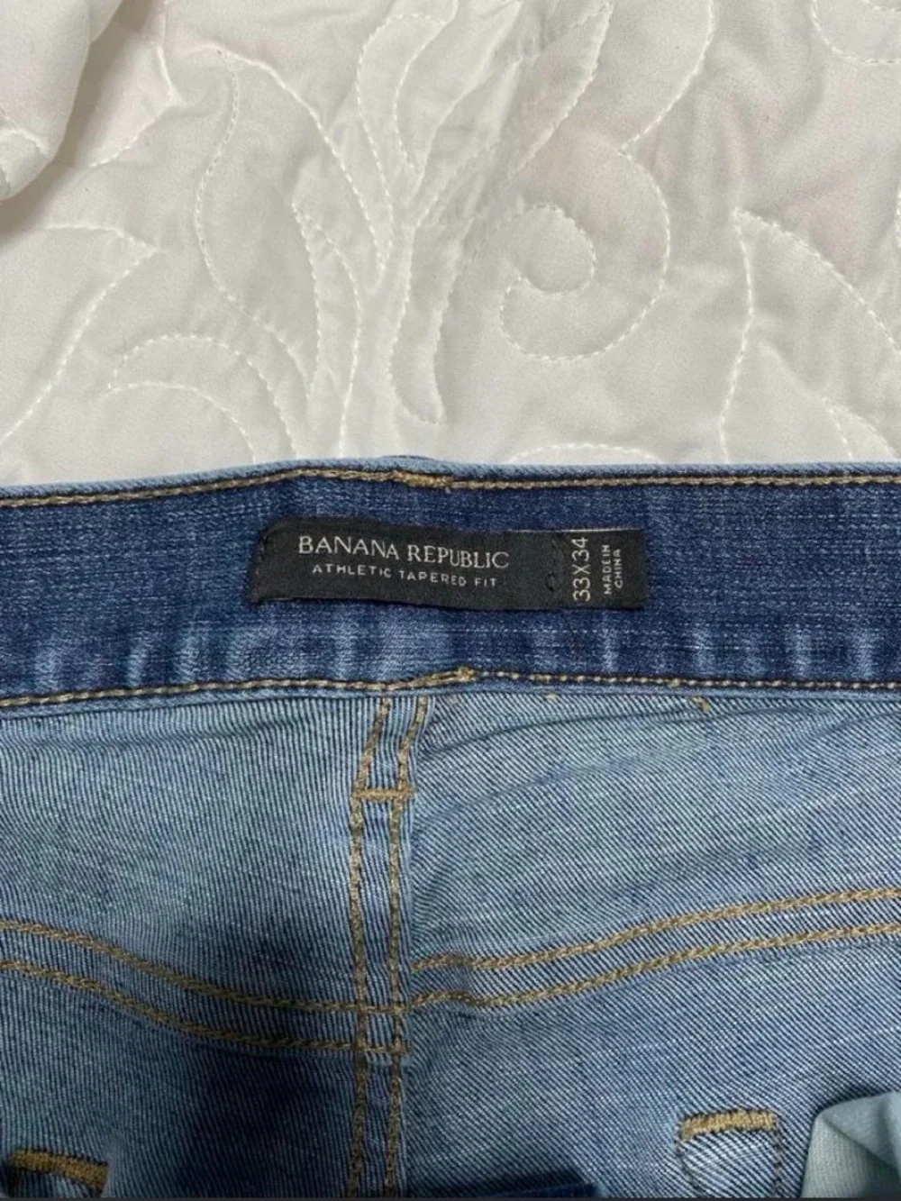 Banana Republic Slim Straight Jeans in Medium Blue Wash